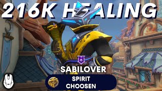 216K Heal Maldamba  Spirit choosen Sabilover (PLATINUM) Paladins ranked gameplay