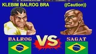 Street Fighter II': Champion Edition - KLEBIM BALROG BRA vs ((Caution))