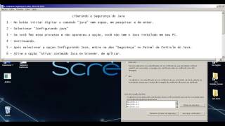 PASSO 3 - LIBERANDO A SEGURANÇA DO JAVA - SCREEN SERVICE DO BRASIL