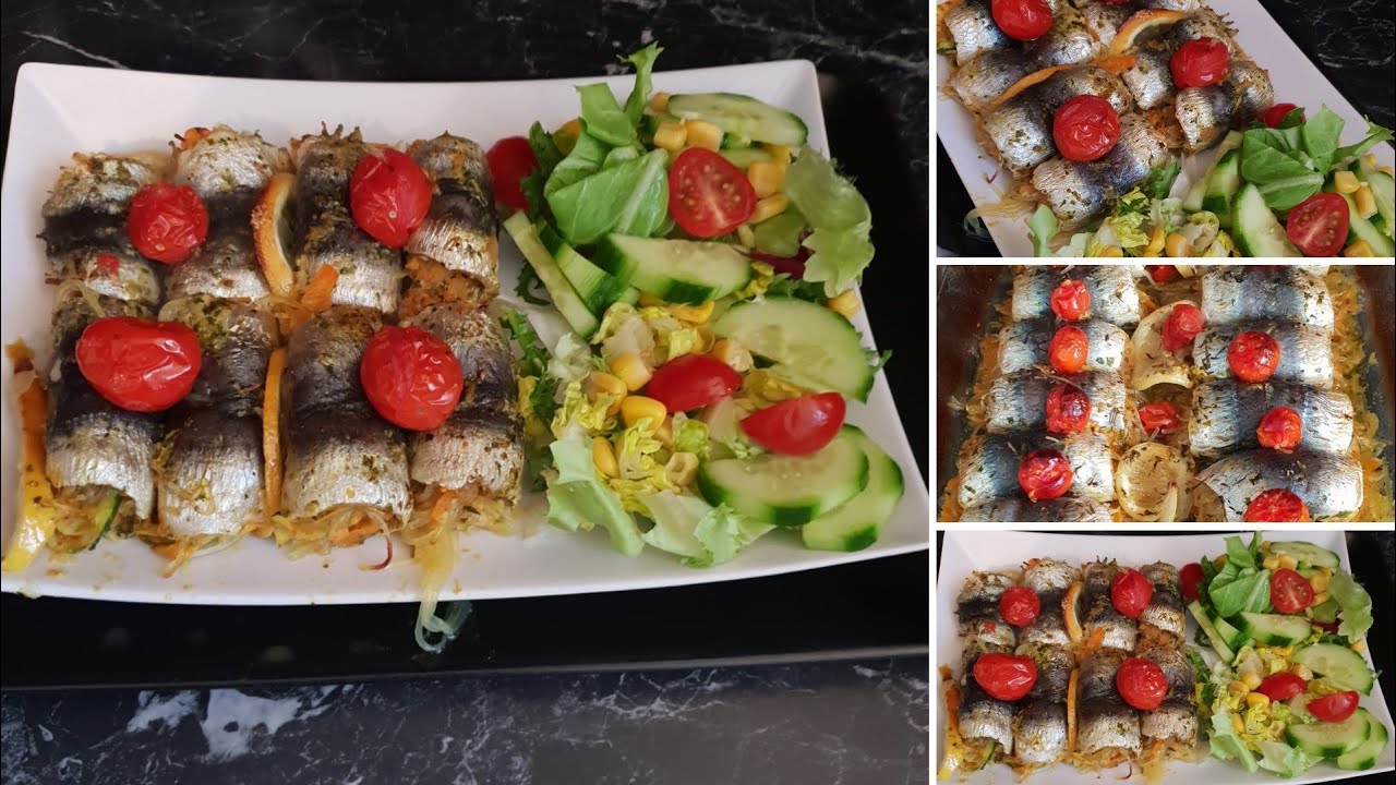 سردين معمر بالخضر في الفرن كيجي روووعة فالمذاق👌