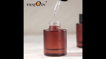 Luxury Heavy Base Amber Glass Dropper Bottle