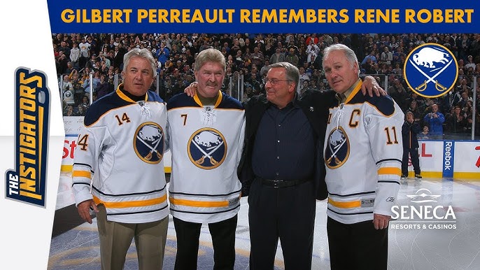 Gilbert Perreault centered French Connection line 