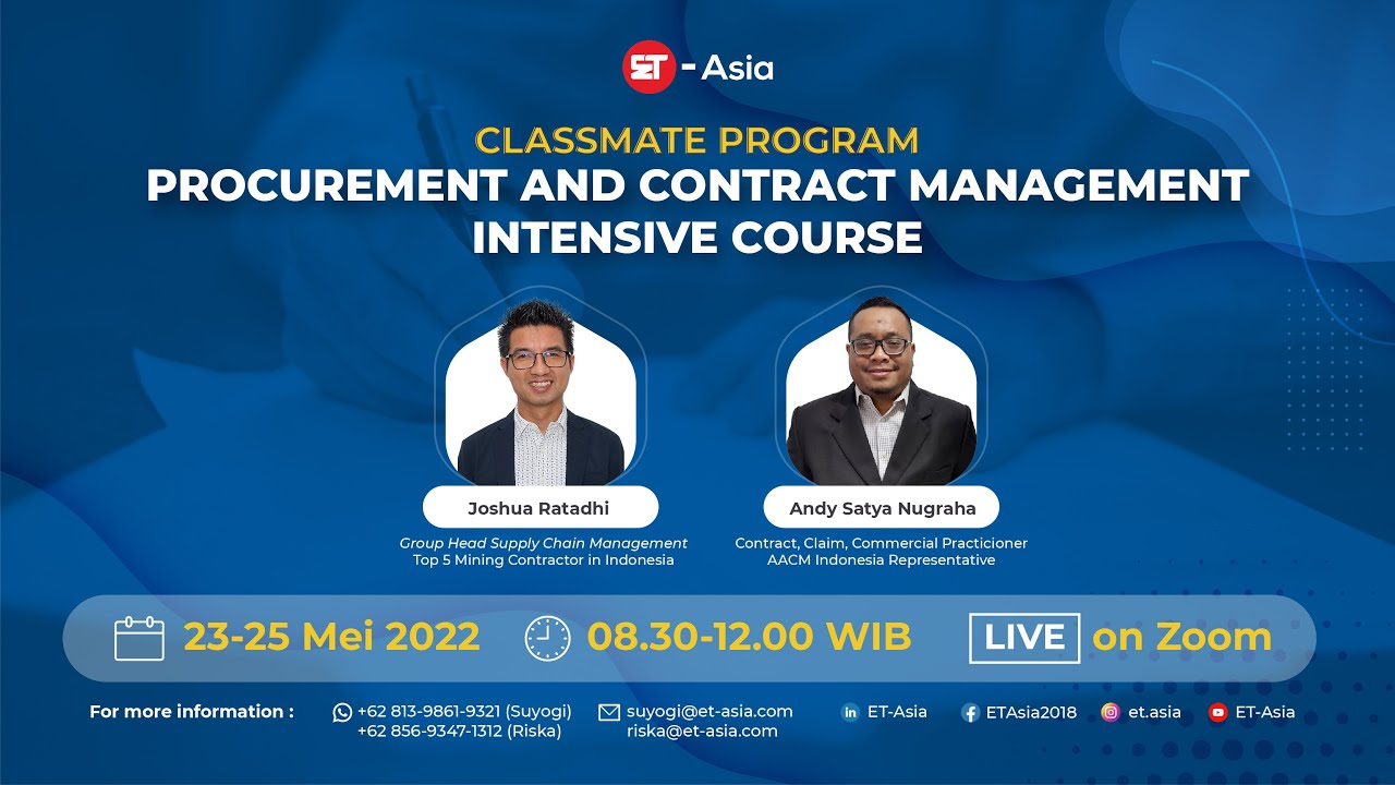 Classmate Program: Procurement and Contract Management Intensive Course ...