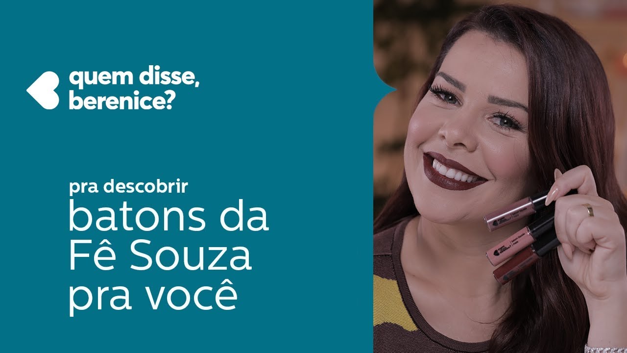 novas cores de batom líquido mate da Fê Souza pra você! - YouTube