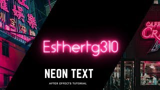 TEXTO EFECTO NEON | AFTER EFFECTS TUTORIAL