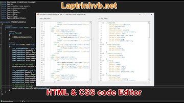 HTML CSS Code Editor  in C# Winform | laptrinhvb.net
