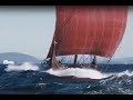 Le bateau viking draken harald hrfagre parcourt la cte est de lamrique