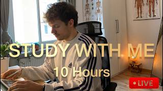 LIVE Study With Me 🌧️ | 10-Hour Deep Focus Pomodoro Session with Rain Sounds