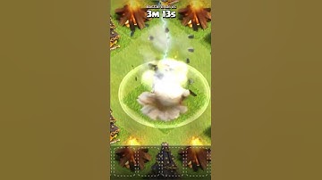 Level-1 Archer tower vs Max Lightning spell | How many spells it take to destroy it 😁😎#shorts