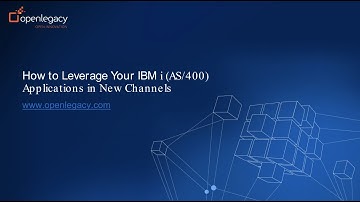 Webinar: How to Leverage Your IBM i (AS/400) Applications in New Channels