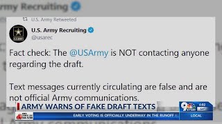 Army warns of fake draft texts