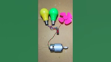 Turned a 775 Motor Generator Powering In LED Light and Fans _ DC Motor #dcmotor #tech #shorts