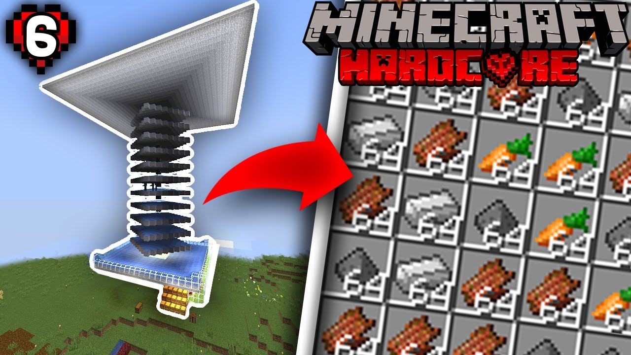 Minecraft HARDCORE #6: la tour à mob! - YouTube