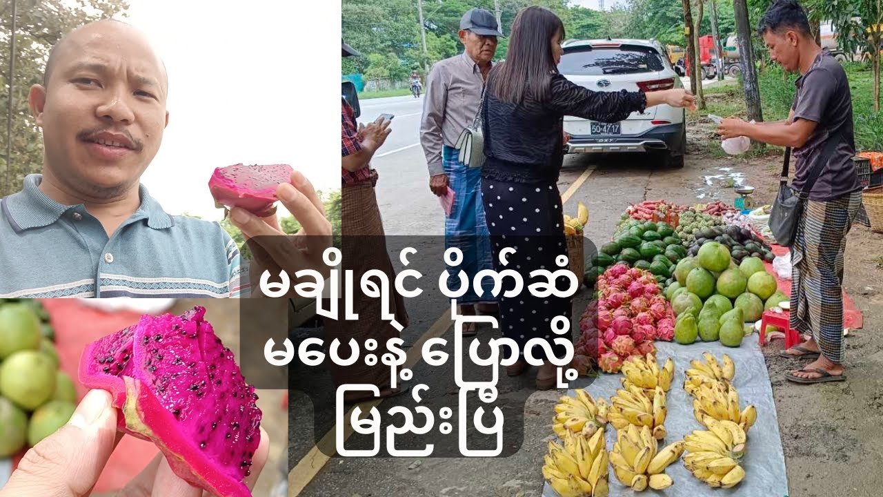 မှော်ဘီအပြန် အသီးဝယ် Vlog