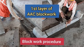 How to do AAC blockwork - 1st layer of AAC blockwork procedure step by step