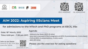 AIM 2022: Aspiring IIScians Meet