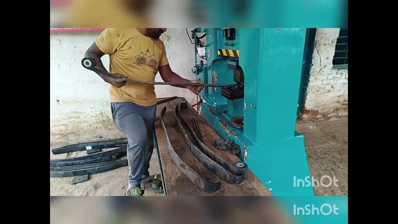 Eicher 2095 XP leaf spring resetting work Tumkur YouTube