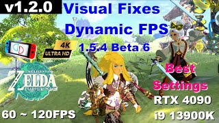 Yuzu EA 3748 | Tears of the Kingdom v1.2.0~Visual Fixes ( 1080P Mod ) & Dynamic FPS v1.5.4 | 4K