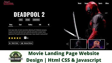 Movie Landing Page Website Design | Html CSS & Javascript
