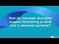 Dr suzy green how character strengths support flourishing