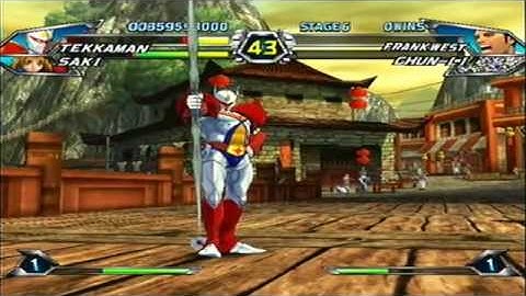Tatsunoko Vs. Capcom Arcade Mode - Tekkaman/Saki Playthrough Part 2/3