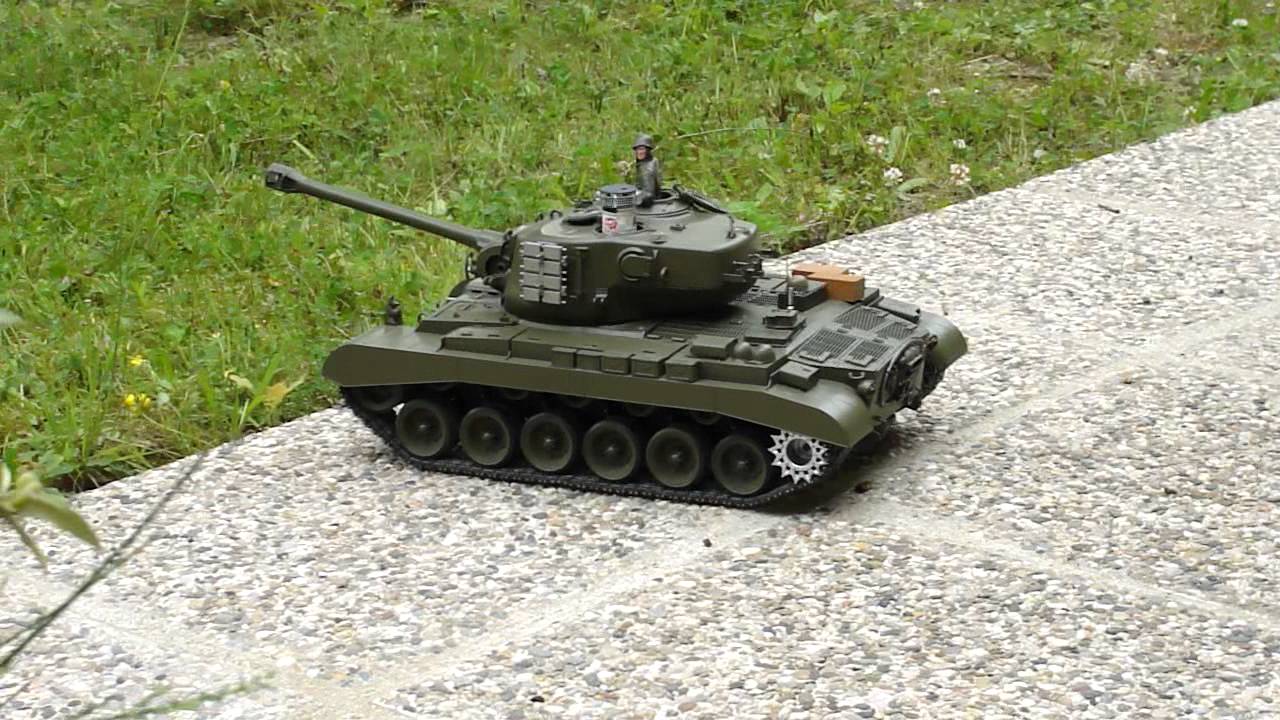 1/16 RC M26 Pershing vert BB IR (chenilles métalliques) - Gulliver RC