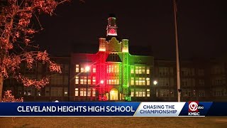 Cleveland Heights High School, home of Travis and Jason Kelce, honors both the Chiefs and Eagles