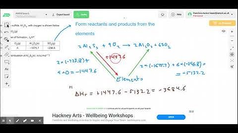 Enthalpy change reaction calculation using Hess
