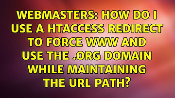 How do I use a htaccess redirect to force www and use the .org domain while maintaining the URL...