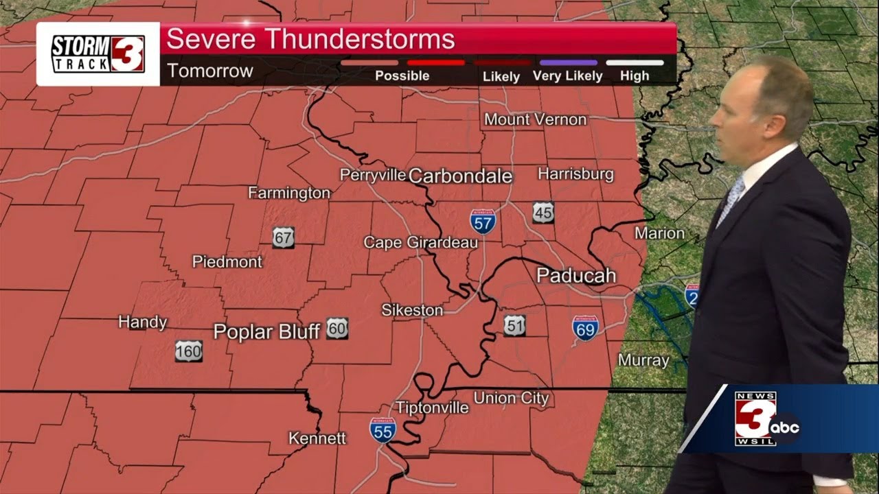 Severe thunderstorms possible followed by a cooldown - YouTube