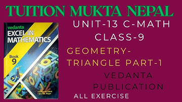 Geometry-Triangle part-1 EX-13.1 class-9 Vedanta C-Math
