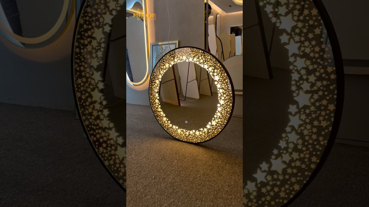 🌟 তারার আলোয় সাজানো এক নিঃশব্দ মুহূর্ত #MirrorsWorld #LEDMirror #HomeDecor #SmartMirror #ytshorts