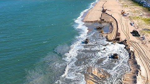 Beach Reclamation | Sand Dredging 4K Drone View (2023)