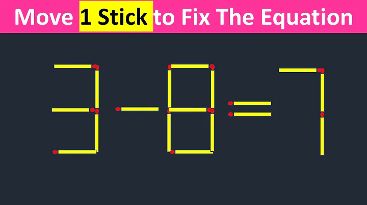 Fix The Equation in just 1 move - 3-8=7 || 10 Tricky Matchstick Puzzles For Clever Minds