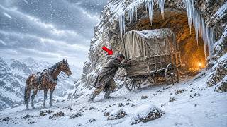 26. He Pulled a Wrecked Wagon Into a Rock Hollow and Sealed Every Gap — The Blizzard Never Touched