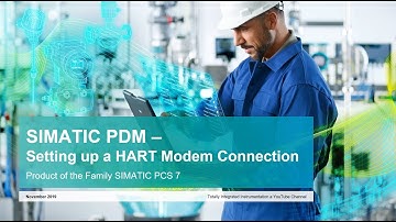 How to setup Siemens SIMATIC PDM to communicate to HART devices.