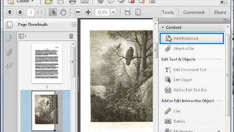 Adding Bookmarks to a PDF