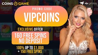 Coins Game Promo Code "VIPCOINS" | $1,000 + 310 Free Spins