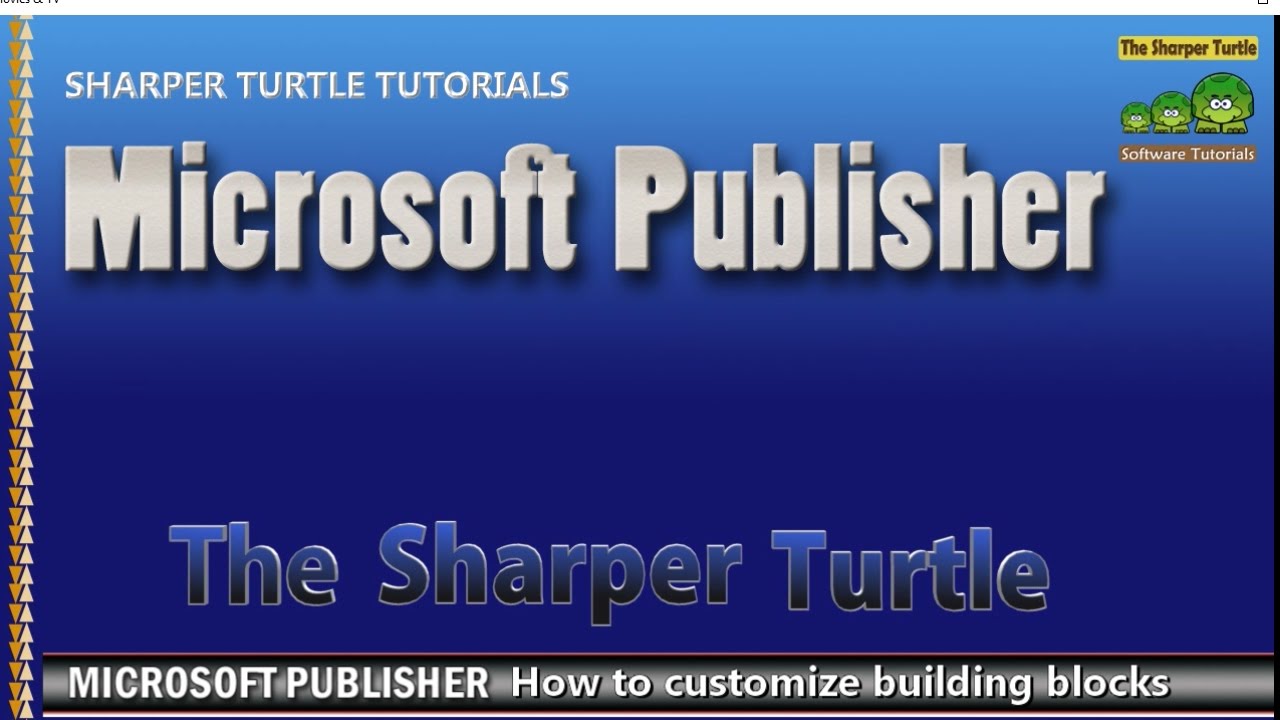 Microsoft Publisher - How to customize building blocks - YouTube