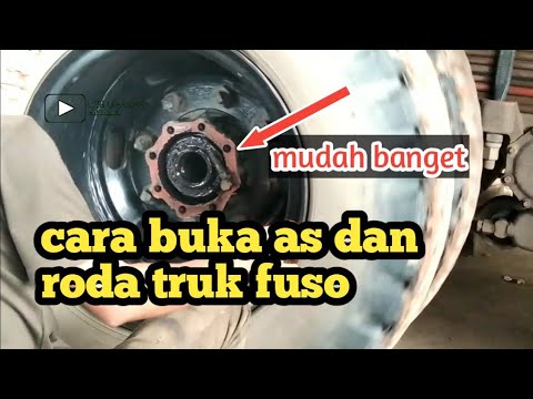 Cara buka as roda  belakang mobil truk  fuso  YouTube