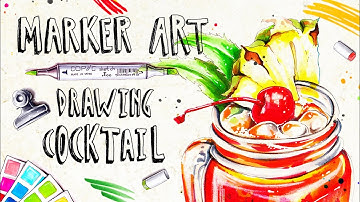How to Draw with Markers || My Entire Process of Creating Marker Drawing using Copic markers