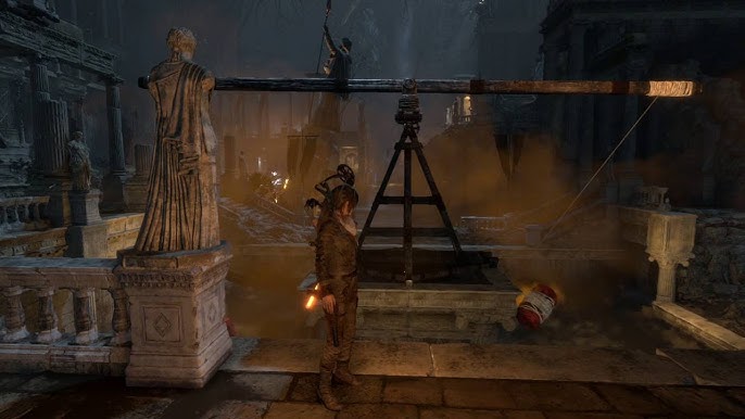 RISE OF THE TOMB RAIDER: Flooded Archives - Greek Fire Puzzle Southwest  Corner