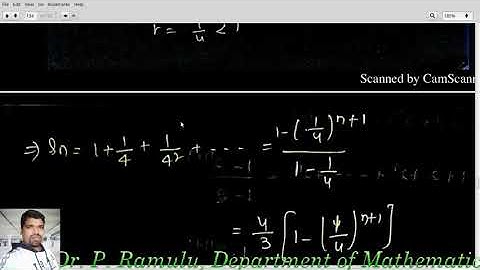 Real Analysis Lecture-18 on Problems of  Monotone Convergence Theorem by Dr. P. Ramulu