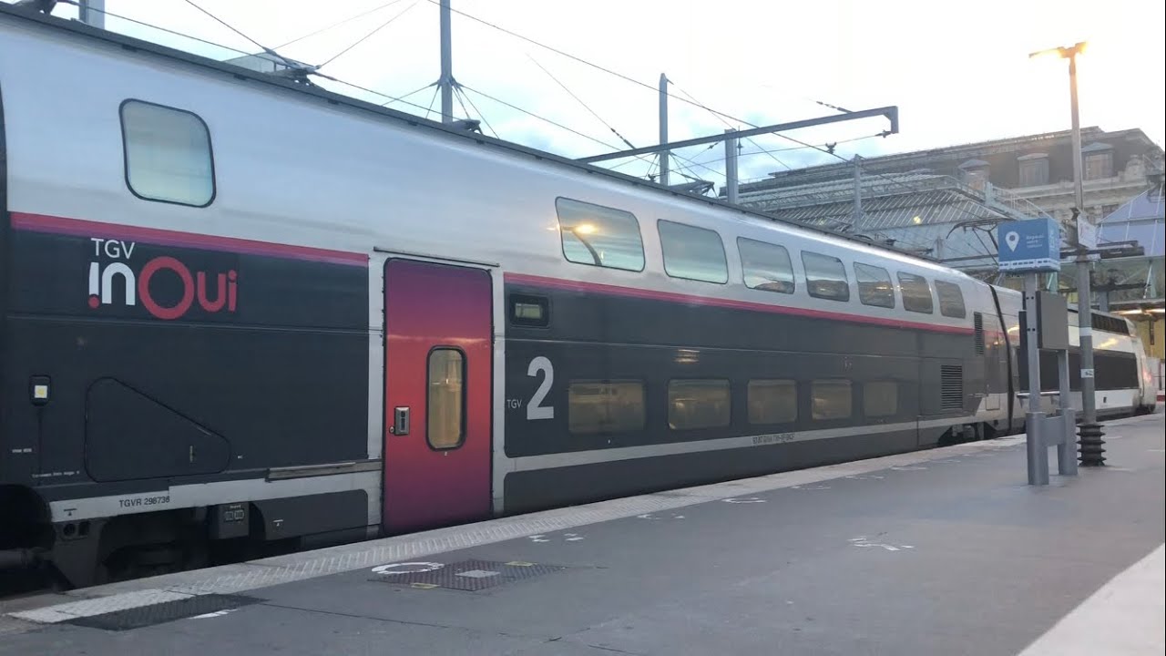 Départ de Gare de Lyon d’un TGV Duplex livrée Inoui pour Marseille St ...