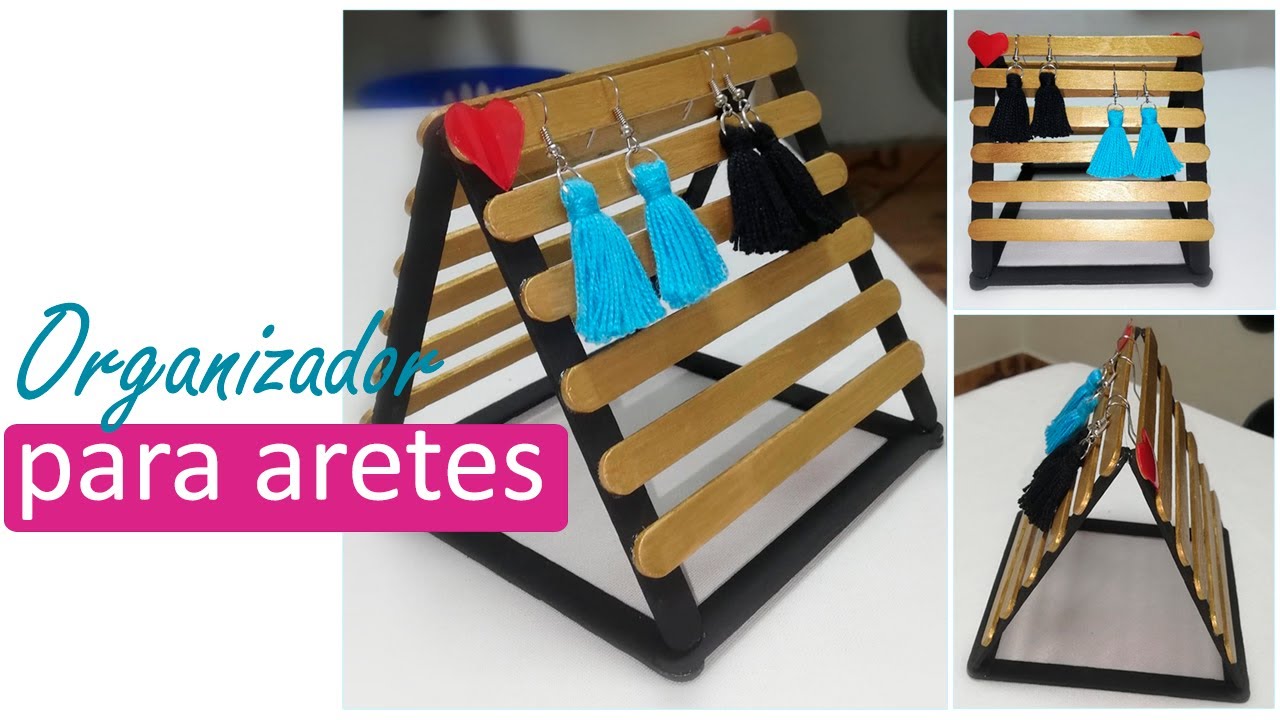 Organizador de aretes casero DIY, Solountip.com