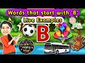 Words that start with b with live examples  alphabet words  watrstar