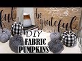 DIY FABRIC PUMPKINS - FALL DECOR 2018