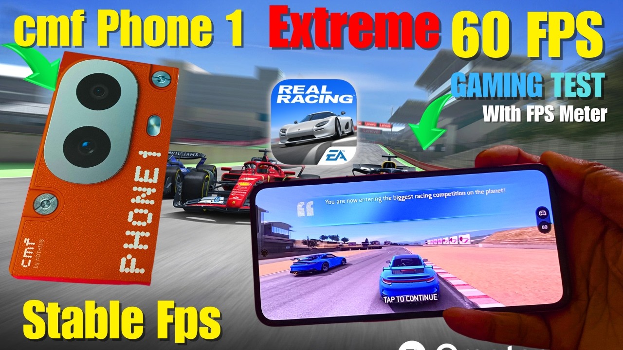 Real Racing Phone CMF Phone 1 by Nothing - Real Racing 3 Gaming Test with True FPS Meter ...