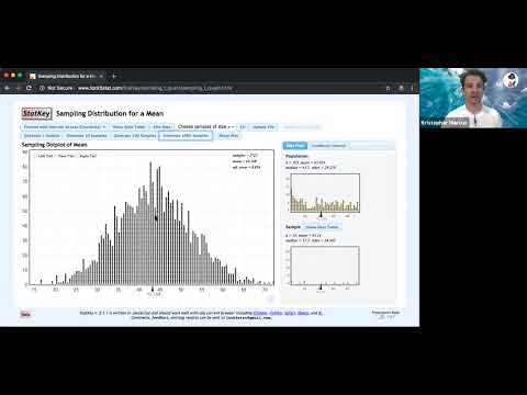 StatKey Sampling Distribution of "Mean"