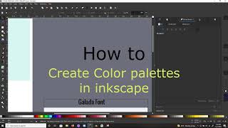 How To Create Color Palettes In Inkscape